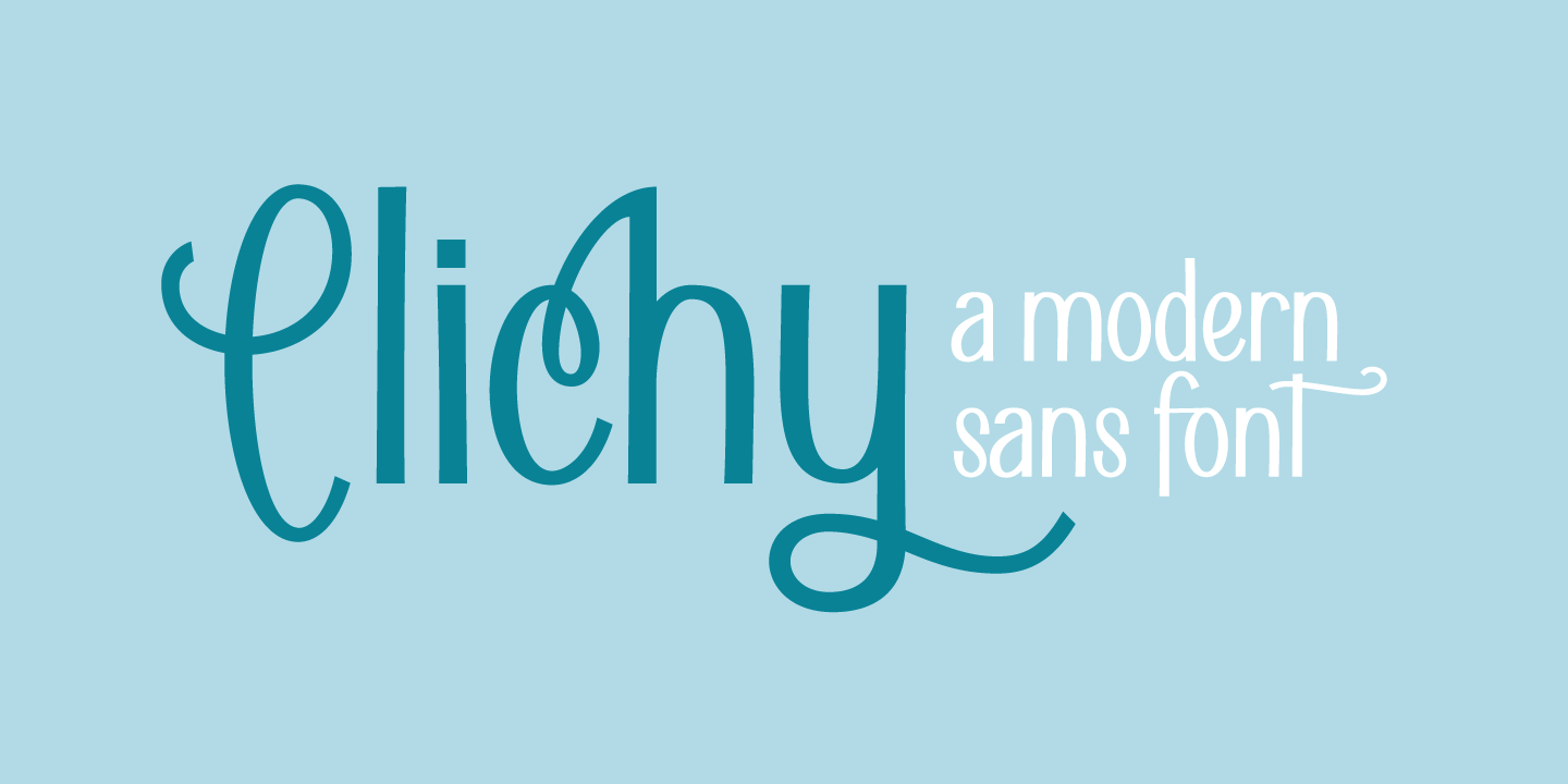 Пример шрифта Clichy